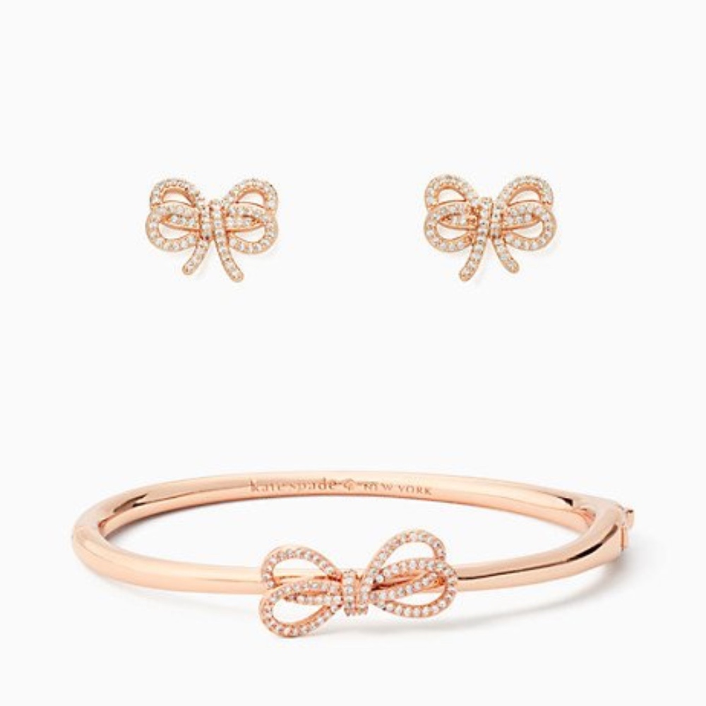 SOLD OUT! kate spade Rose Gold Pave Earrings - Picture 5 of 5